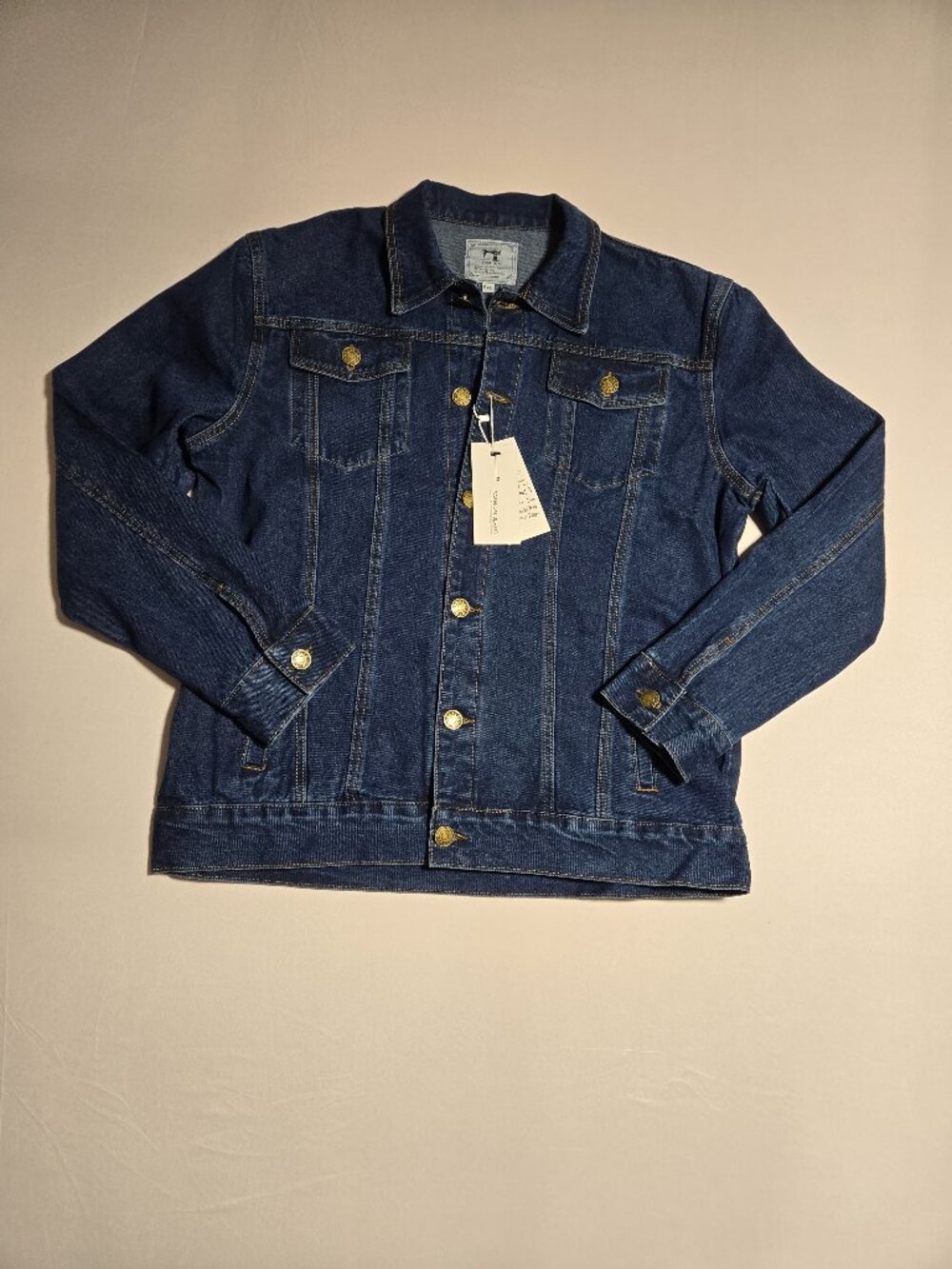 NWT Fashion Jeans Art Of Cowboy Denim Jacket 90s Vibe Trucker Mens Jean Coat 5XL